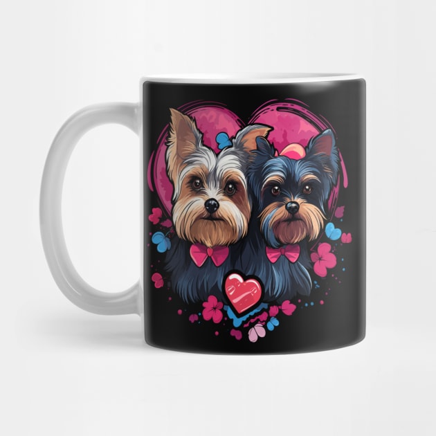 Yorkshire Terrier Couple Valentine by JH Mart